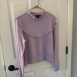French Connection Lilac Ruffled Sweatshirt